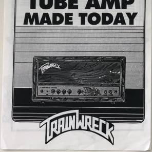 Trainwreck Amplifier Brochure with Amp Picture and Rocket Insert image 4
