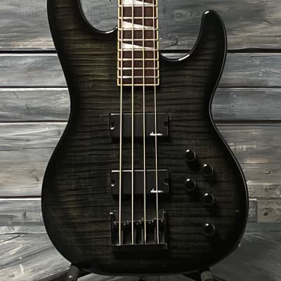 Used Jackson Active 4 String Electric Bass with Gig Bag- Flame Black for sale