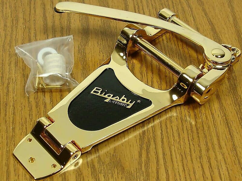 NEW Bigsby B70 Vibrato Tailpiece Gold Bigsby Lic For Arch Top | Reverb