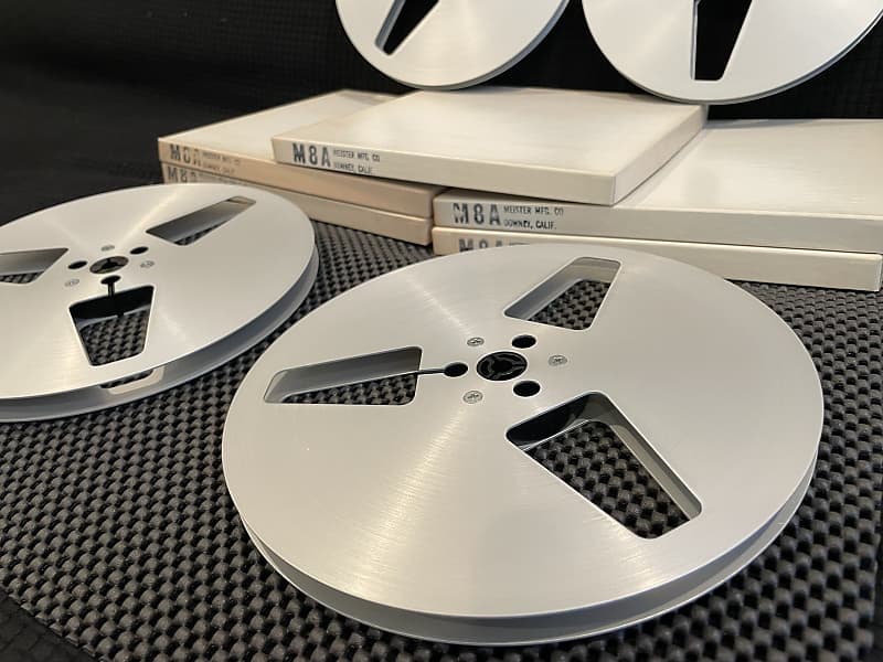 Reel to Reel Blank tape 8” x 1/4” Lot of 2 Silver Meister 1975 Aluminum  anodized