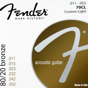 Fender 80/20 70CL Custom Light Bronze Acoustic Strings