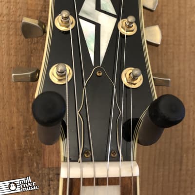 Burny Les Paul Custom Copy Vintage Sinclecut Electric Guitar Black image 3