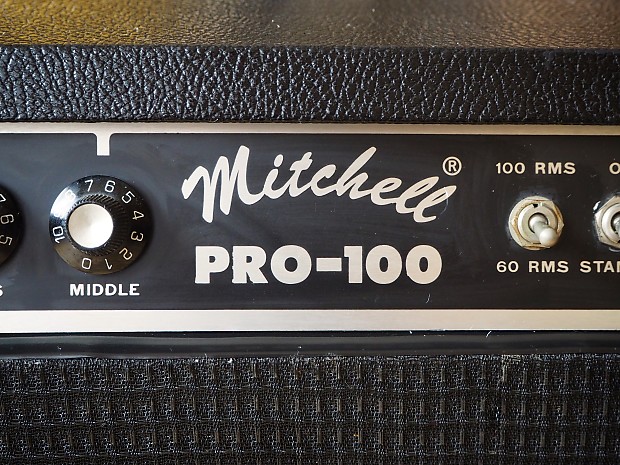 1970s Mitchell Pro-100 Vintage 100 Watt Tube Guitar Amp Head, Boogie Mark I