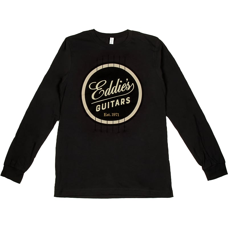 Eddie's Guitars Long Sleeve T-Shirt – Acoustic Soundhole/String Logo - XL image 1