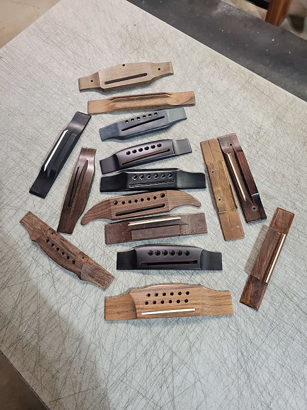 Vintage Harmony Silvertone Kay Wood Acoustic Guitar Bridge Reverb