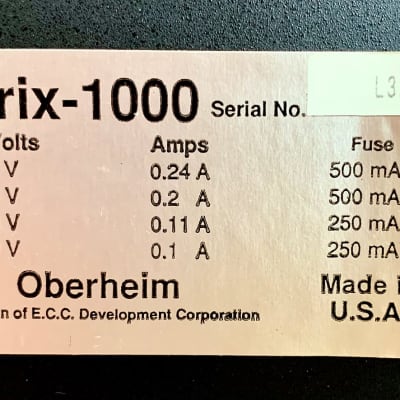 Oberheim Matrix 1000 1987-1994 Cream image 2