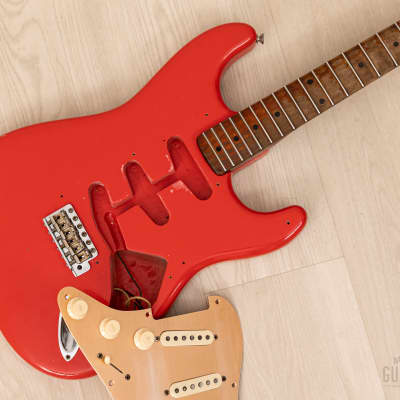 1959 Fender Stratocaster Vintage Guitar Pre-CBS, Matador Red Lacquer (Riggio) w/ Tweed Case image 23