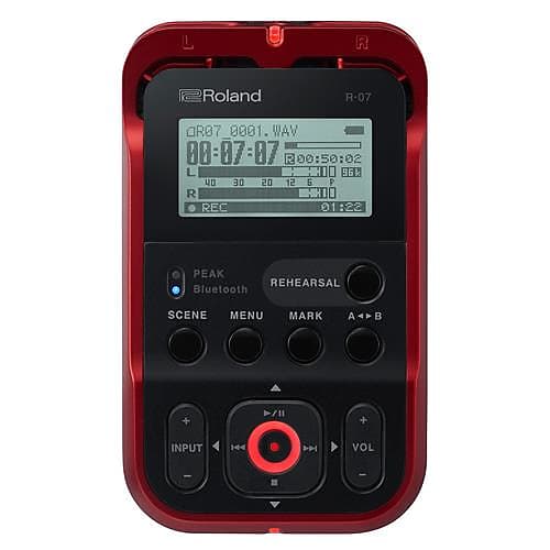 Roland R-07 Portable High-Resolution Audio Recorder - Red image 1