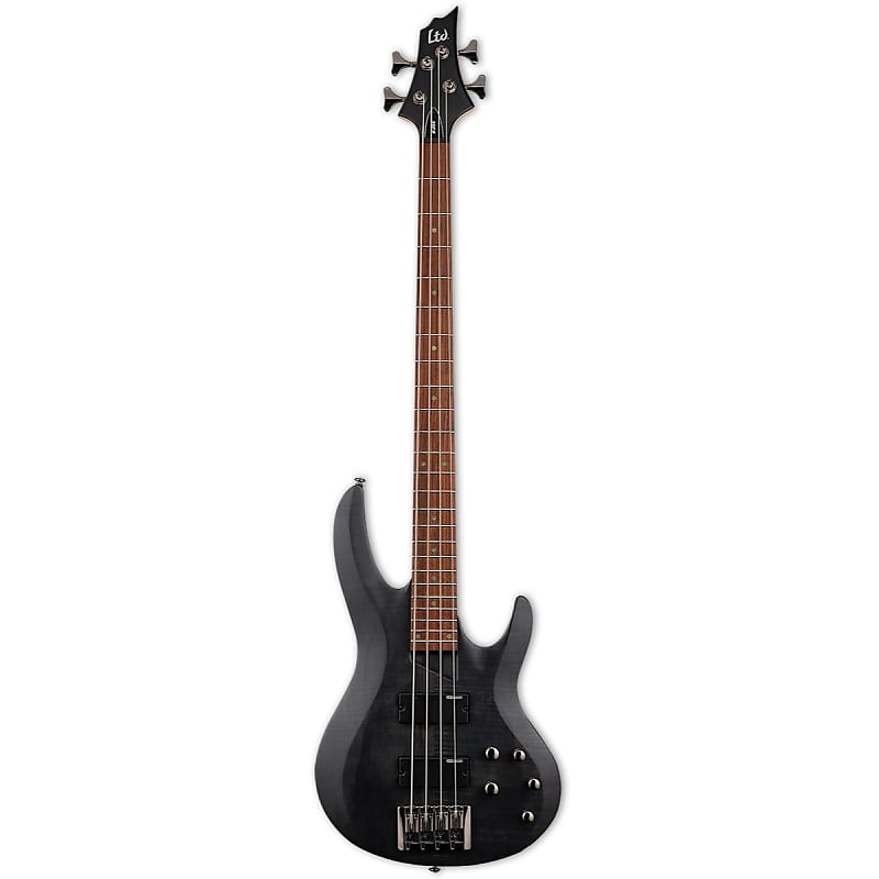 ESP LTD B-204SM 4-String Electric Bass - Roasted Jatoba Fingerboard, Black Satin image 1
