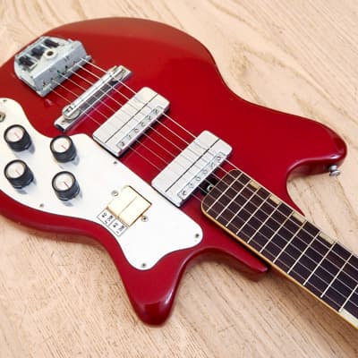 1960s Teisco MJ-2L Vintage Electric Guitar Japan, Guyatone Pickups image 9