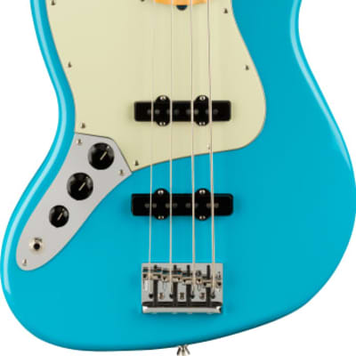 Fender American Professional II Jazz Bass Left-Handed Maple Fingerboard, Miami Blue image 2
