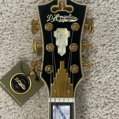 D'Angelico Deluxe Bedford SH Electric Guitar w/Case, Black DADBEDSHSBKGS image 5