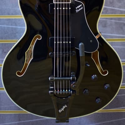 Vox Bobcat V90 Bigsby Jet Black Electric Guitar & Case for sale