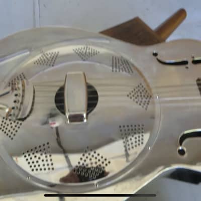 Regal 500 chrome dobro resonator guitar with case image 4