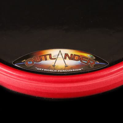 Offworld Percussion Outlander 9.5'' Small Practice Pad, Darkmatter Top, Red Rim image 3