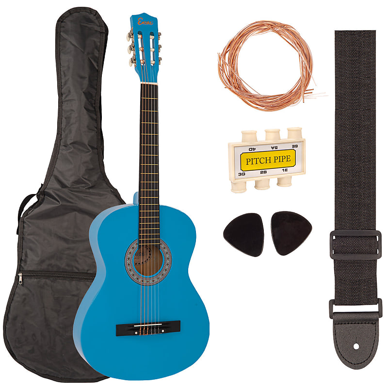 Encore Full Size Classic Guitar Pack ~ Blue | Reverb