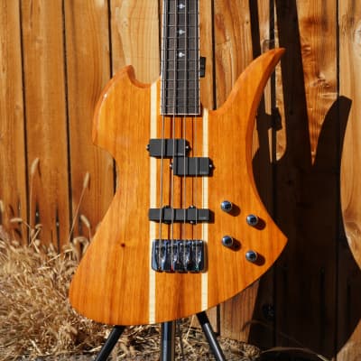 B.C. Rich  Heritage Classic Mockingbird Bass Koa  4-String Electric Bass Guitar image 4