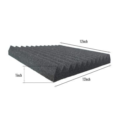 BXI Soundproofing Closed Cell Foam - 2 Pack Self-Adhesive 16'' X 12'' X  1.8'' Thickened Egg Crate Sound Proof Foam - Acoustic Foam Panels Great for