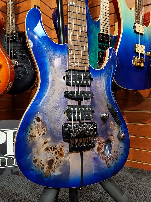 Ibanez S1070PBZ Premium - Cerulean Blue Burst | Reverb