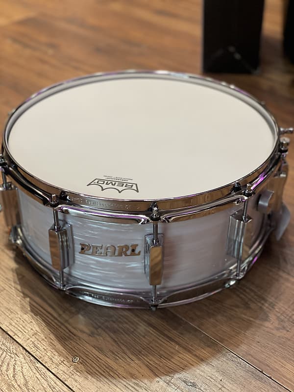 Pearl DuoLuxe Chrome over Brass Snare Drum - 6.5 x 14 - Aged White