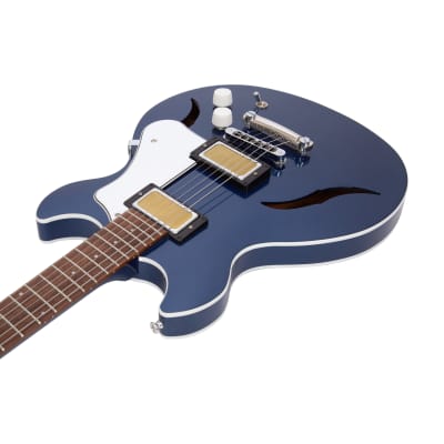 2022 Harmony Standard Comet Electric Guitar, Rosewood Fretboard, Midnight Blue, 2220228 image 2