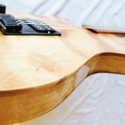 Left Hand - Baritone -Dood Craft Guitars - The Essie 28 -  Natural Amber image 11