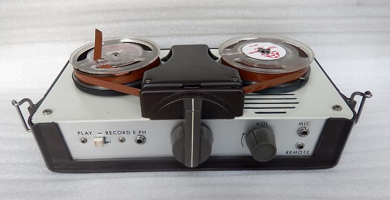 Vintage Aiwa Tp-30 Mini Portable Open Reel Tape Player Recorder