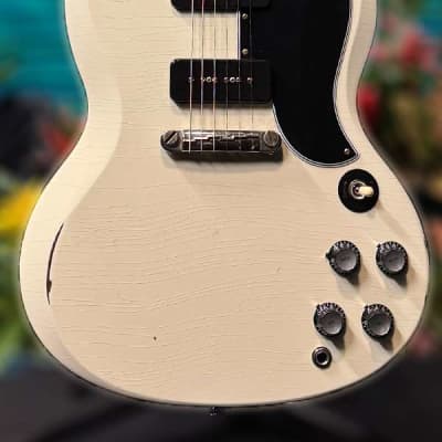 Gibson Custom 1963 SG Special Reissue Murphy Lab Light Aged Polaris White 404253 image 3