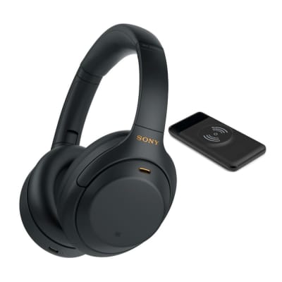 Sony WH-1000XM4 Wireless Noise Canceling Over-Ear Headphones (Black) Bundle image 14