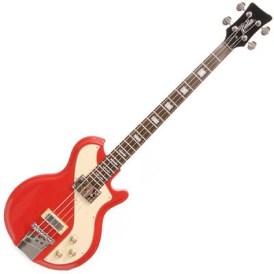 Italia Mondial Sportster Electric Bass Guitar - Red | Reverb