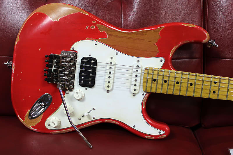 Palermo PG4 Mick Mars Replica Electric Guitar 2024 Fiesta Red W/ Case NEW image 1