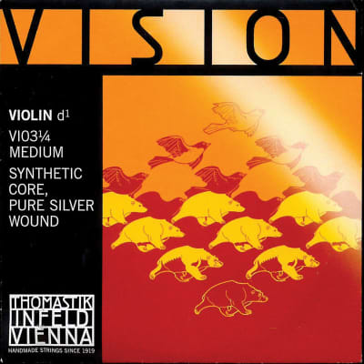 Thomastik-Infeld VI03 Vision Silver-Wound Synthetic Core 1/4 Violin String - D (Medium)