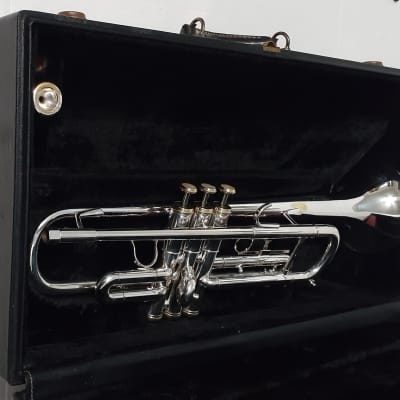 Getzen Eterna Large Bore 900S Model Silver Trumpet, Mouthpiece & Original case 1992-1994 Silver Plat image 23