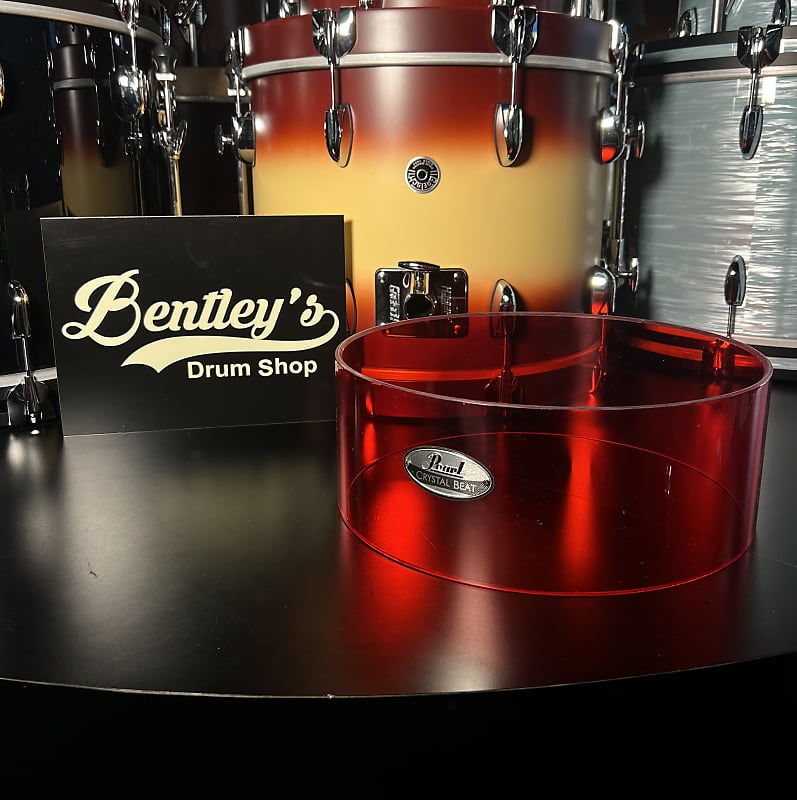 Pearl Crystal Beat Acrylic 6.5x14" Free Floating Snare Drum Shell in Red image 1