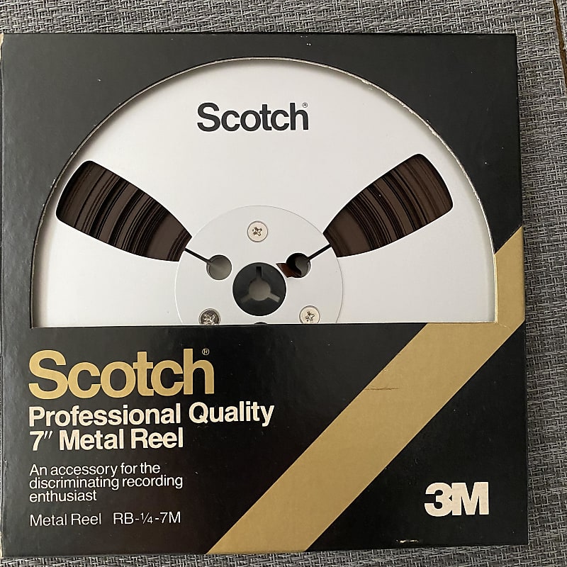 3 - Scotch 7 Professional Metal Take Up Reels RB-1/4-7M with recording tape