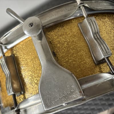 Ludwig Super Classic WFL - 1955/1959 - 14" x 5" - Gold Sparkle - NOB image 11