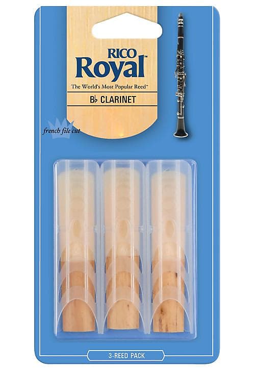Royal by D'Addario Bb Clarinet Reeds, Strength 2.5, 3-pack image 1