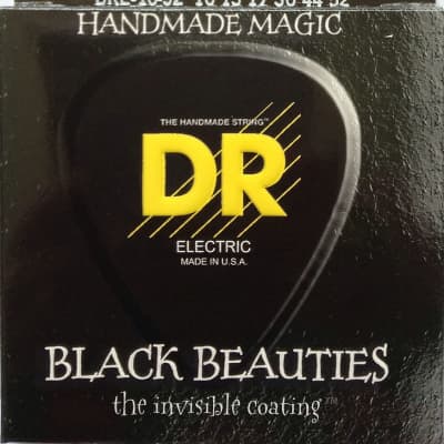 DR BKE-10/52 Black Beauties Coated Electric Guitar Strings; gauges 10-52 image 1