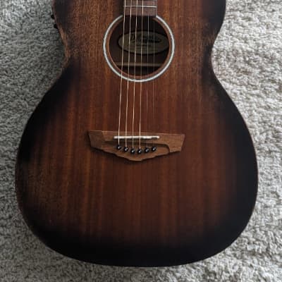 D'Angelico Premier LS Tammany Orchestra Acoustic Electric Guitar Aged Mahogany for sale