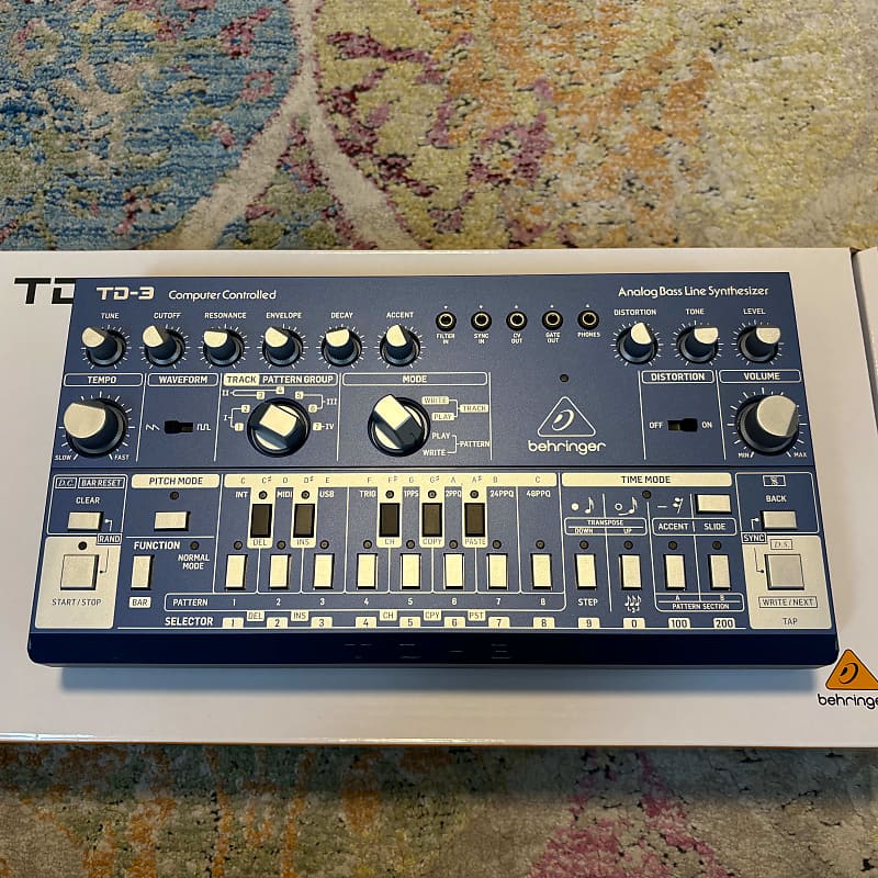 Behringer TD-3 Analog Bass Line Synthesizer 2019 - Present - Blue image 1