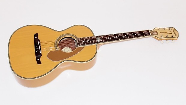 Fender Ron Emory Loyalty Parlor Acoustic Guitar Ash Butterscotch