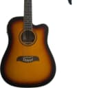 Oscar Schmidt 12 String Acoustic/Electric Guitar, Free Strap, Sunburst OD312CETS-NS1