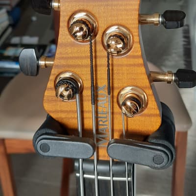MARLEAUX CONTRA 4 STRING SEMI ACOUSTIC BASS GUITAR NOV/2019 OLD VIOLIN, AGED image 4