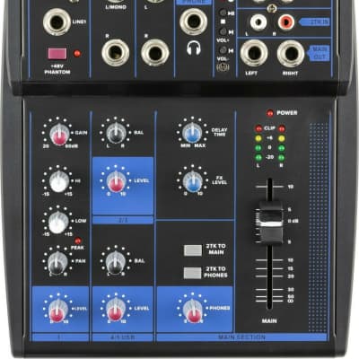Gemini GEM-05USB 5 Channel Mixer with Bluetooth