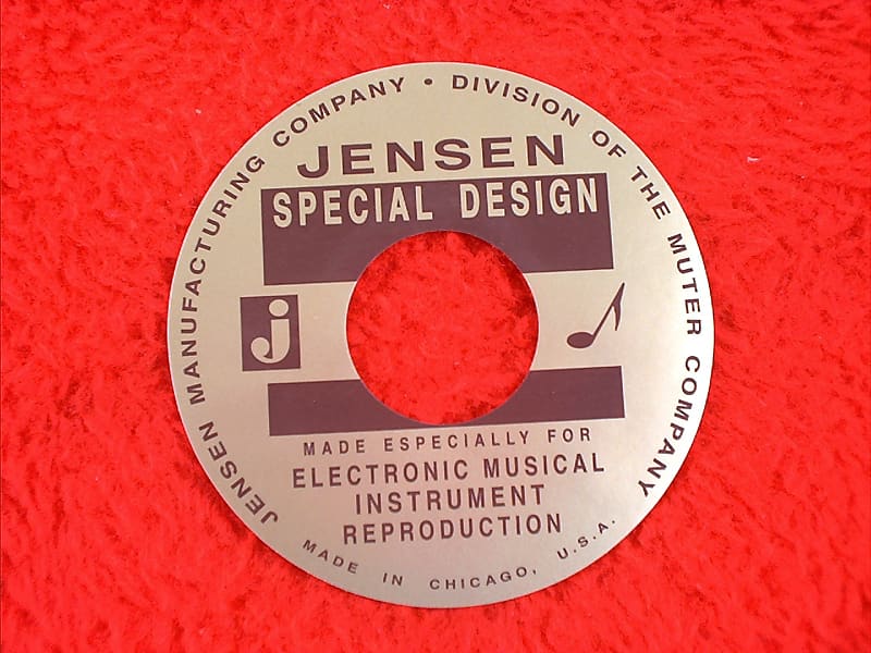 One USA Replacement Vintage Brown/Gold Jensen "Peel and Stick" Speaker Label image 1