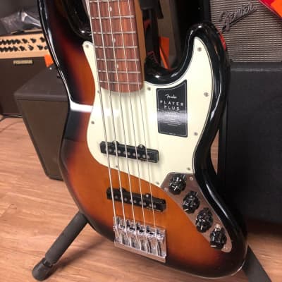 Fender Player Plus Jazz Bass V with Pau Ferro Fretboard 2021 3-Tone Sunburst image 5
