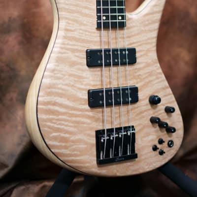 Fodera  Ven Corp. 40th Anniversary Emperor 4 Deluxe Custom Curly Quilted Maple image 4