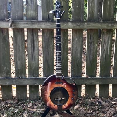 Nechville Meteor 5 string electric banjo 2013 Sunburst image 1