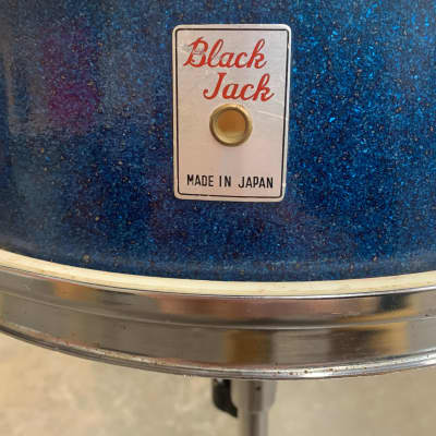Black Jack Vintage MIJ 5" x 14" Blue Sparkle Snare Drum image 6