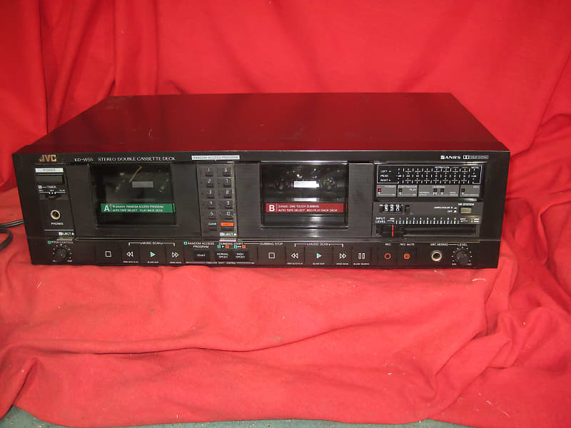 JVC KDW55 Programmable Cassette Tape Dubbing Deck Reverb